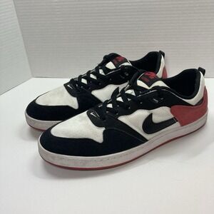 Nike Men's SB Alleyoop Classic Skate Shoes White Black University Red‎ Size 11.5